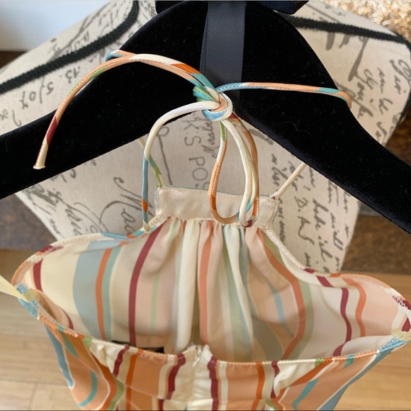 100% Silk Halter with sequin embellishment - Picture 8 of 11